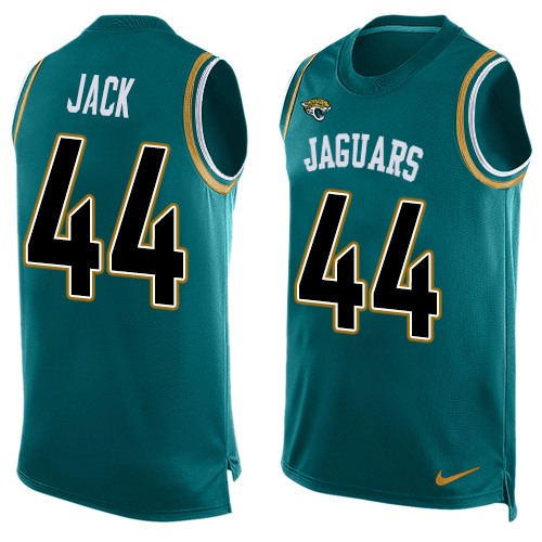 Men's Limited Myles Jack Nike Jersey Teal Green - #44 Player Name & Number Tank Top NFL Jacksonville Jaguars